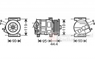 VAN WEZEL 1700k394 -  Компрессор, кондиционер